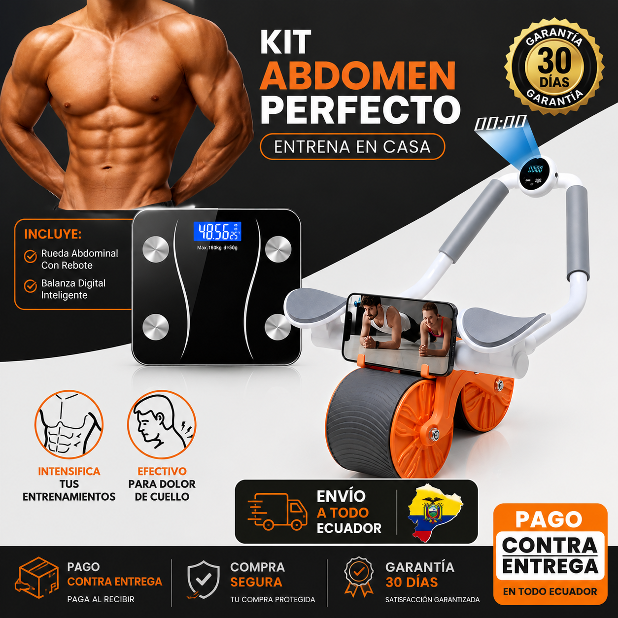💪 SUPER RODILLO ABDOMINAL INTELIGENTE ¡Entrena desde casa y fortalece tu abdomen de forma más cómoda! 🚚 ENVÍO GRATIS A TODO ECUADOR 💵 PAGA CUANDO RECIBAS (Contra Entrega)