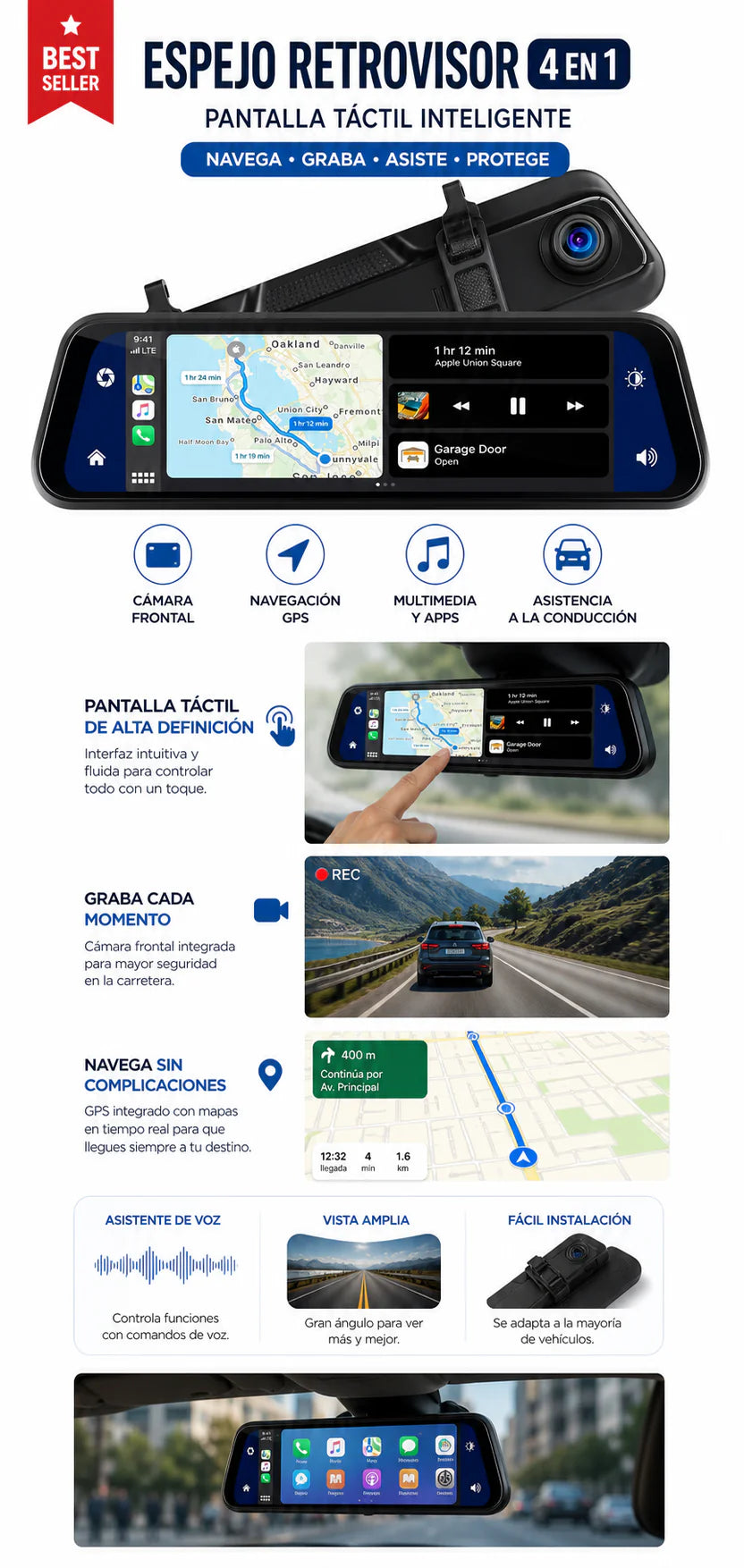 RETROVISOR CON CAMARA